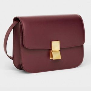 Celine Medium Classic Bag in Calfskin Burgundy